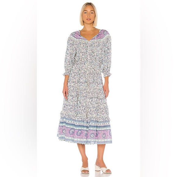 SPELL Dahlia Gown in Dusty Blue - Picture 1 of 8